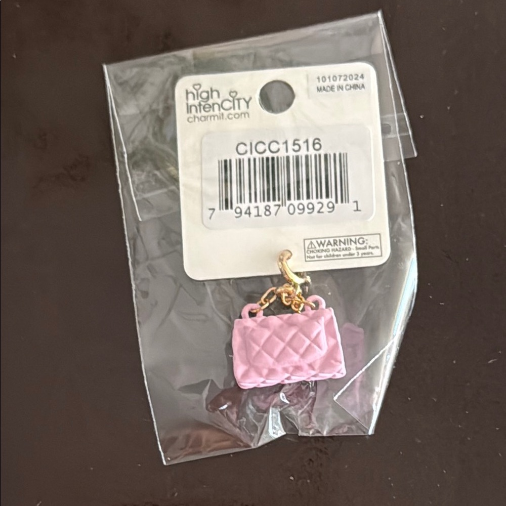 Pink Quilted Purse Charm - Picture 6 of 7